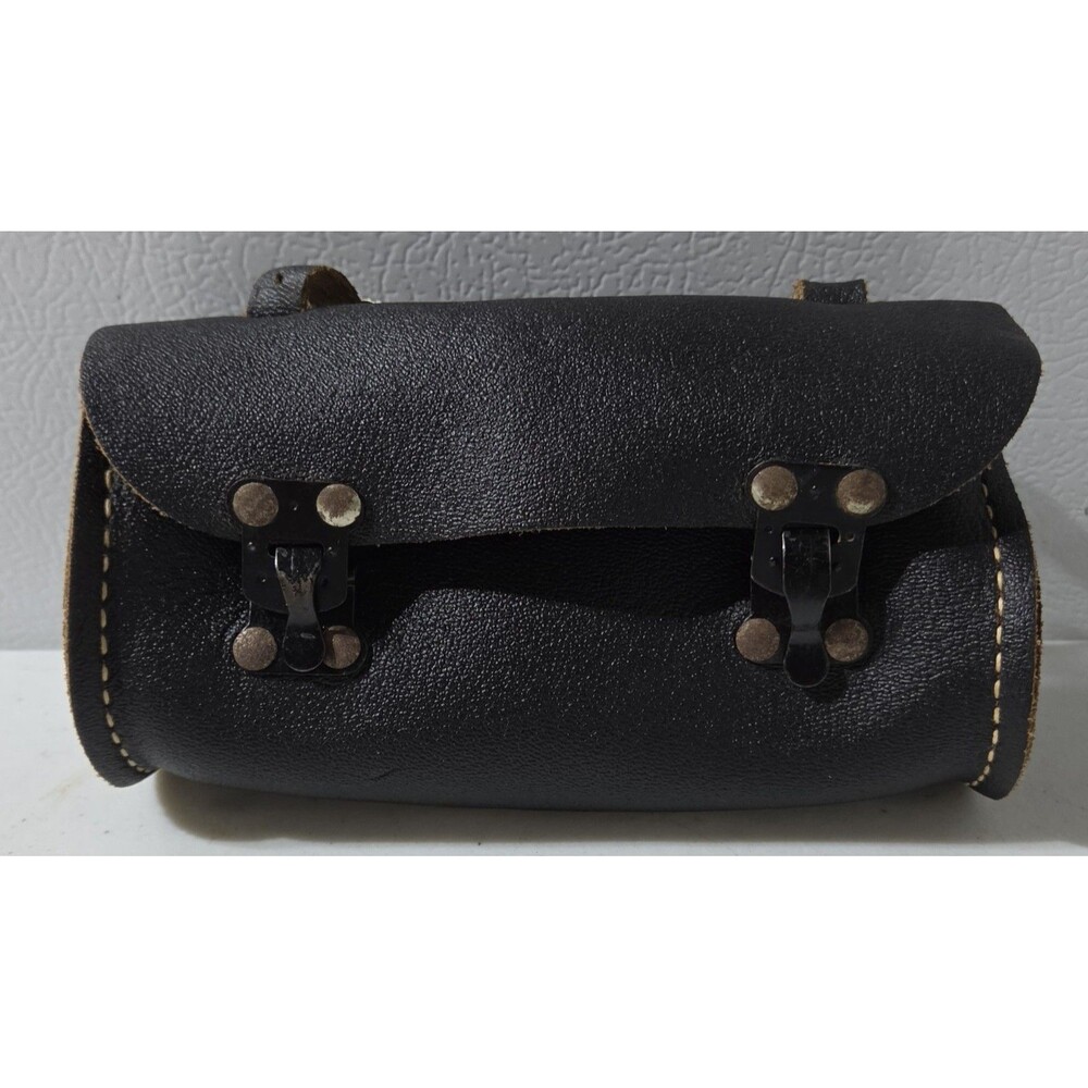 Vintage Bicycle/Motorcycle Leather Handlebar Tool Bag 7x3